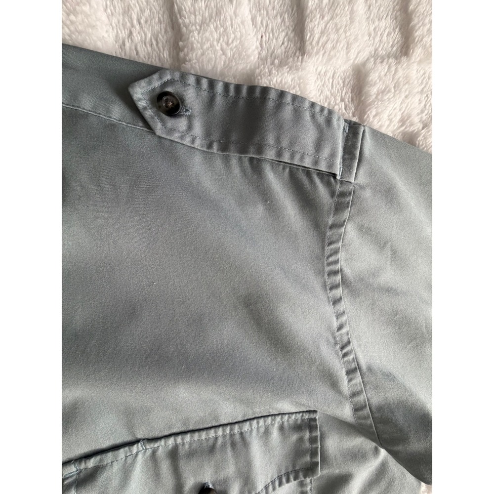 Cabelas Safari Series Mens Lg/Tall Blue Gray Short Sleeve Button Down Shirt -EUC - Picture 8 of 12